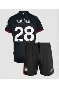 West Ham United Tomas Soucek #28 Babytruitje Uit tenue Kind 2024-25 Korte Mouw (+ Korte broeken)